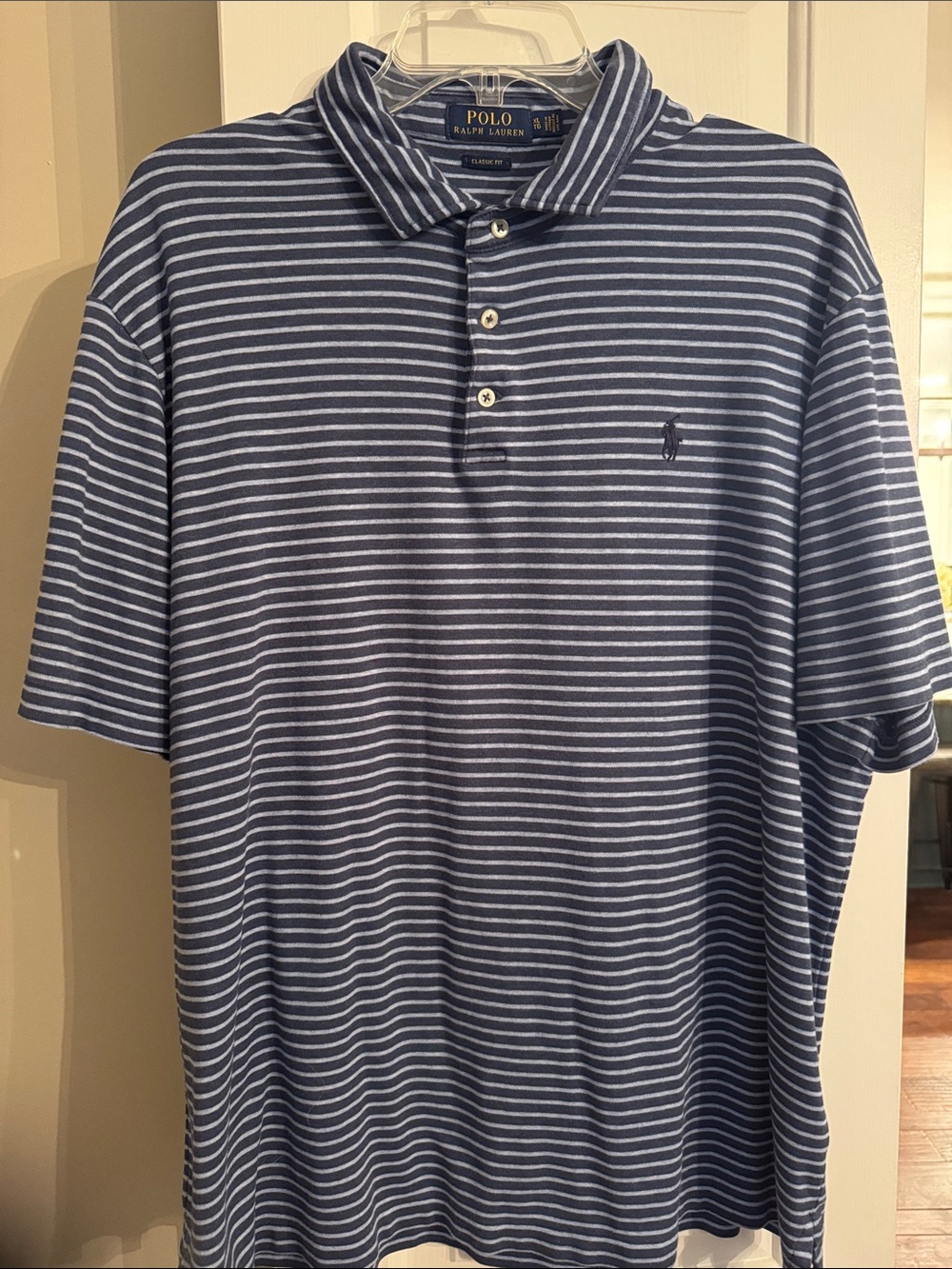 Polo by Ralph Lauren Navy & White Striped Polo Shirt